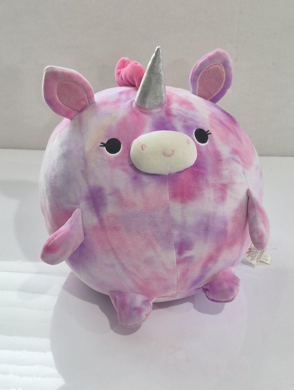 Plush Pink Tie-Dye Unicorn Pillow Plush
